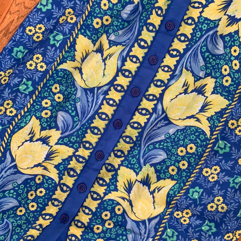 Anthropologie Floral Button Front Maxi Skirt - Picture 4 of 4
